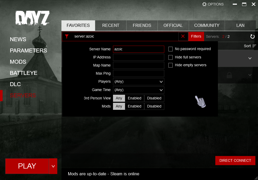 Steam Launcher Filter
