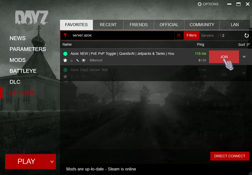 Steam Launcher Join Button